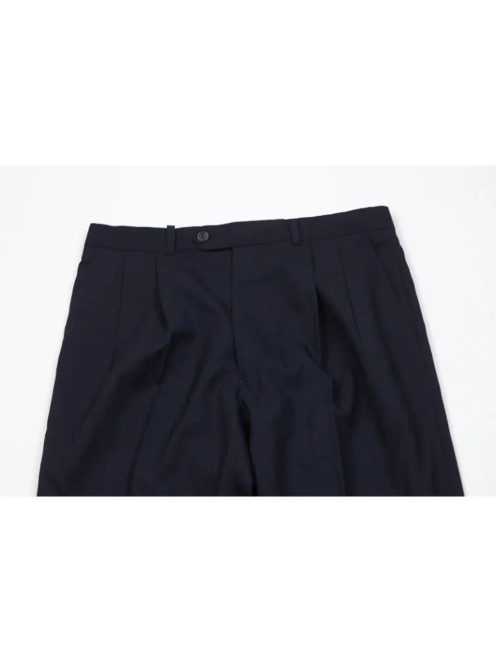 Vintage 90s Chaps Ralph Lauren Mens 42R 2 Piece Wool Suit Wedding Blue 32x29